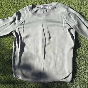 Vince olive silk top